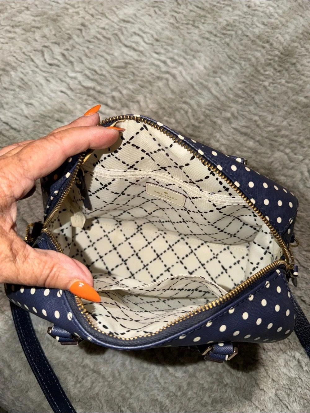 Kate Spade New York Grant Street Mini Cassie satchel in French Navy